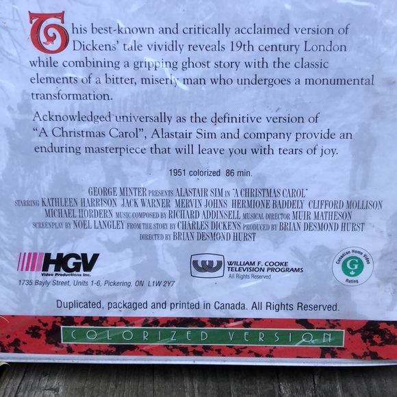 🎄 Vintage - Christmas Carol VHS Colourized - Picture 4 of 12